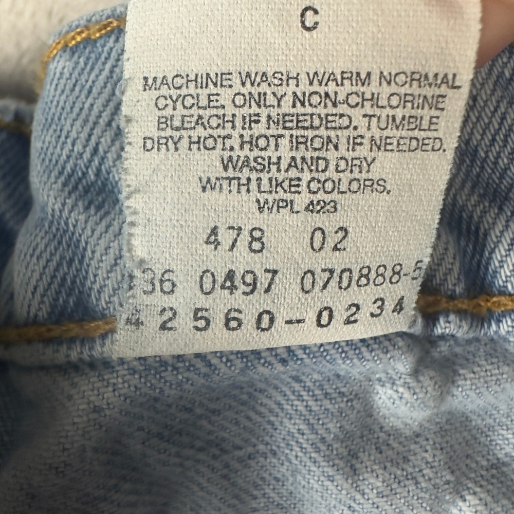 Levi's 560 Orange Tab Vintage 1997 Light Wash Jeans Loose Tapered Mens 29x28 - Picture 3 of 11